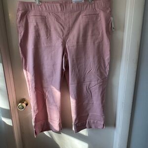 NWT Westbound Woman 22W powder pink high rise skinny crop slimming pants